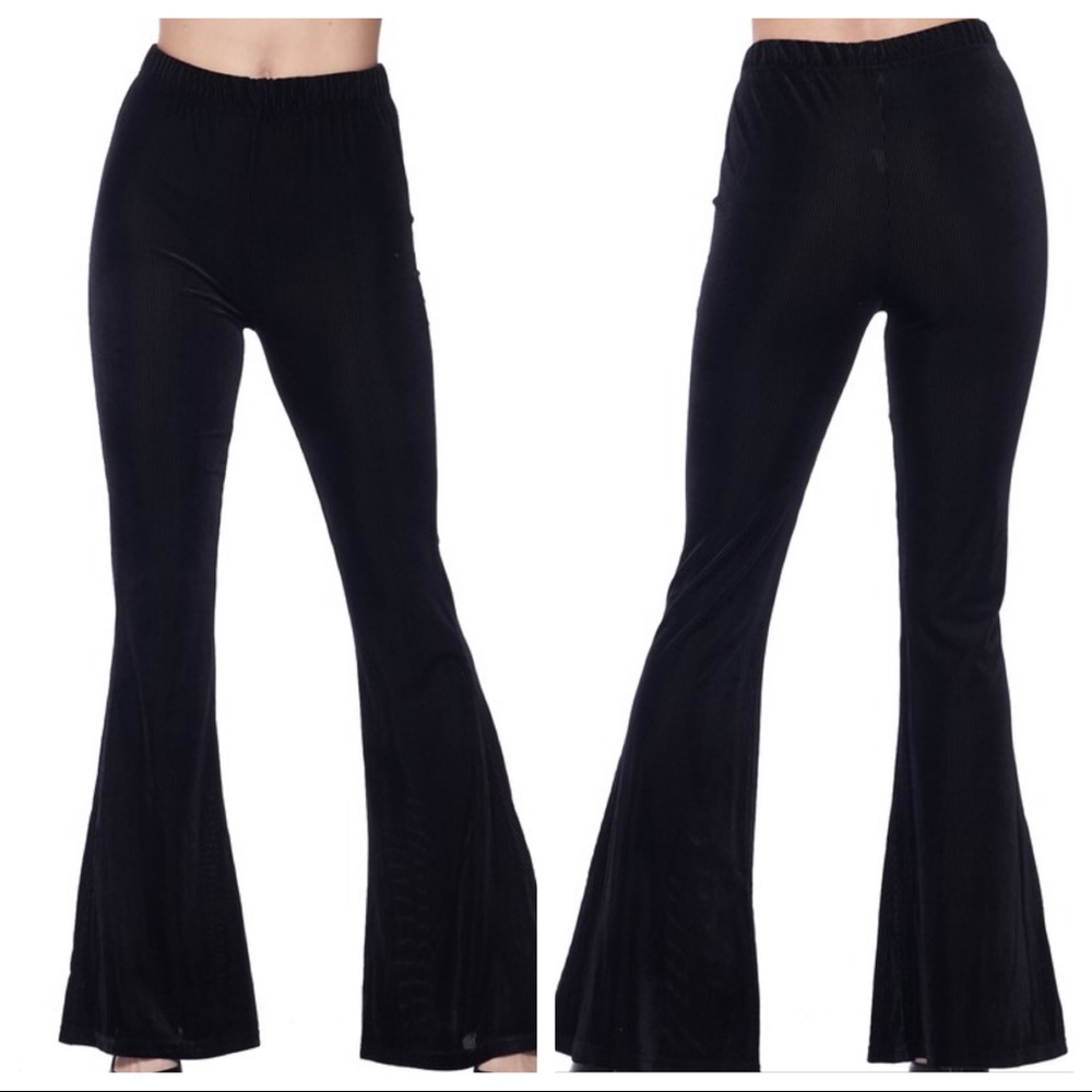 ✨RESTOCK ✨Black corduroy pull bell pants - Picture 4 of 7